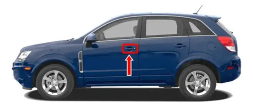 MANIJA EXTERIOR CHEVROLET Aveo Mod. 08-17 Captiva Mod. 08-15 con Hoyo Delantera Negra IZQUIERDO=DERECHO