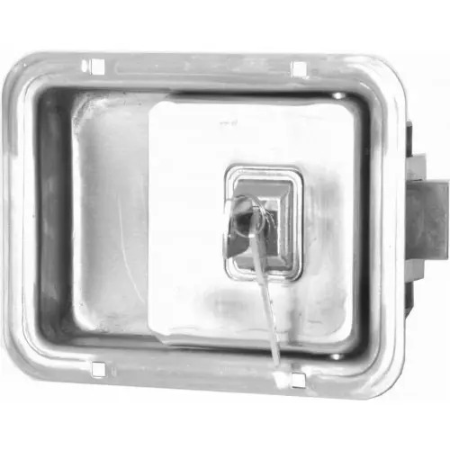 MANIJA EXTERIOR UNIVERSAL con Llave Tipo INTERNATIONAL (Chapa Hundida) ACERO INOXIDABLE