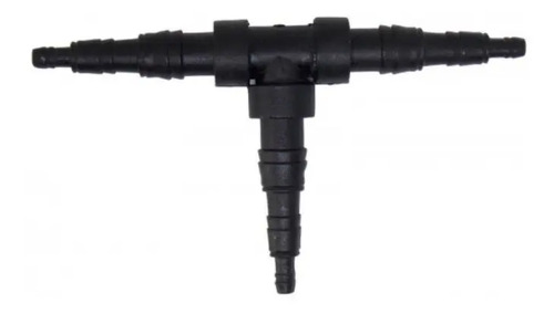 CONECTOR "T" 3 SALIDAS 1/8"-1/4"- 3/8" x 1/8"-1/4"- 3/8" x 1/8"-1/4"- 3/8" Plastico (10 pzas)