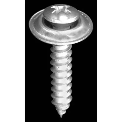 PIJA METALICA CROMADA Phillips Cabeza Oval 10 x 1" Cabeza No.8 con Arandela (50 pzas)