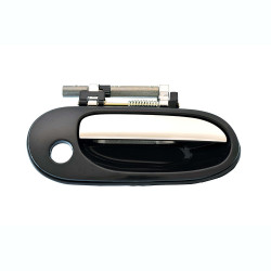 MANIJA EXTERIOR NS ALMERA 00-06 CON HOYO PARA LLAVE LISA PARA PINTAR NEGRA/CROMO PLASTICO TWN HUSHAN 80604-YS200 Derecho Delantera