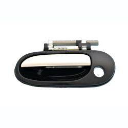MANIJA EXTERIOR NS ALMERA 00-06 CON HOYO PARA LLAVE LISA PARA PINTAR NEGRA/CROMO PLASTICO TWN HUSHAN 80605-YS200 Izquierdo Delantera