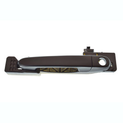 MANIJA EXTERIOR DG ATTITUDE 06-11 HY ACCENT 07-11 CON HOYO PARA LLAVE CON BASE CORRUGADA NEGRA PLASTICO TWN HUSHAN 82650-1E000-CA Izquierdo Delantera