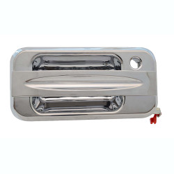 MANIJA EXTERIOR HM H2 SUT/SUV 03-09 CON HOYO PARA LLAVE CROMADA PLASTICO TWN HUSHAN Derecho Delantera