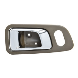MANIJA INTERIOR HD PILOT 03-08 CON HOYO PARA SEGURO CAFE/CROMADO PLASTICO TWN HUSHAN 72165-S9V-A01ZF Izquierdo Delantera