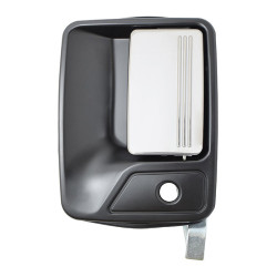 MANIJA EXTERIOR FD SUPER DUTY 99-16 CON HOYO PARA LLAVE LISA NEGRA/CROMO PLASTICO TWN HUSHAN DC3Z-3622405-BD Izquierdo Delantera
