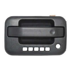 MANIJA EXTERIOR FD F-150/F-250/LOBO 09-14 CON HOYOS PARA LLAVE Y CODIGO CORRUGADA NEGRA TWN HUSHAN Izquierdo Delantera