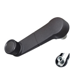 MANIJA DE ELEVAR FD F-150/F-250/F-350 87-14/LOBO 97-14/SUPER DUTY 99-16/RANGER XL 93-12/ECONOLINE 08-14 MZ B2600 94-07 PERILLA NEGRA VASTAGO LARGO ZINC CON PLASTICO NEGRO REFUERZO DE ZINC TWN HUSHAN