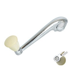 MANIJA DE ELEVAR VW SEDAN 60-71 PERILLA BEIGE CROMO REMACHE DE METAL BRA 113.837.581.D