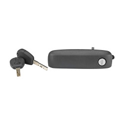 MANIJA EXTERIOR FT UNO 15-20 RAM PROMASTER RAPID 17-20 CON CILINDRO Y LLAVES 1 PIEZA CORRUGADA NEGRA PLASTICO BRA GENERICA Izquierdo Delantera