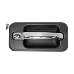 MANIJA EXTERIOR HM H2 SUT/SUV 03-09 SIN HOYO PARA LLAVE CROMADA/NEGRA TWN HUSHAN Derecho Delantera