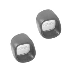 CUBIERTA LUZ DE PLACA CV S10/BLAZER (S10) 95-04 JUEGO NEGRA HUSHAN TWN Derecho/Izquierdo