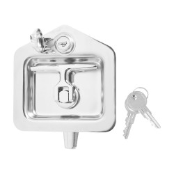 MANIJA EXTERIOR UN CHAPA HUNDIDA 50-18 CON TAPON PARA LLAVE CROMADA METAL TWN HUSHAN Derecho/Izquierdo