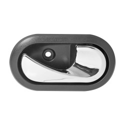 MANIJA INTERIOR RN CLIO EURO 07-09/DUSTER 13-20/MEGANE 04-10/SANDERO 07-15/SCENIC II 05-08/STEPWAY 10-15 PARA CHICOTE NEGRA/CROMO PLASTICO TWN HUSHAN Derecho Delantera/Trasera