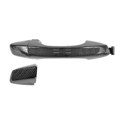 MANIJA EXTERIOR ST LEON 14-18 VW GOLF 15-18 ST IBIZA 18-20 SIN HOYO PARA LLAVE SIN SENSOR FIBRA DE CARBON NEGRA PLASTICO TWN HUSHAN 5G0837206NGRU Derecho Delantera/Trasera