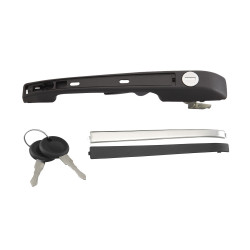 MANIJA EXTERIOR VW GOLF/JETTA A2 87-92/CARIBE 77-87/ATLANTIC 81-87 NEGRA/CROMO METAL CHIN CHN GENERICA Izquierdo Delantera