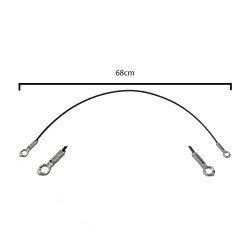 CABLES DE TAPA 2 PIEZAS 68 CM BRA GENERICA Derecho/Izquierdo Trasera