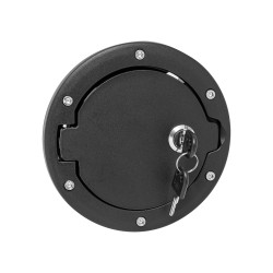 TAPON JP WRANGLER RUBICON/SAHARA 07-18 GASOLINA NEGRO CON LLAVE ZINC CON PLASTICO CHIN SOLO CUBIERTA CON EMPAQUE Derecho/Izquierdo Trasera