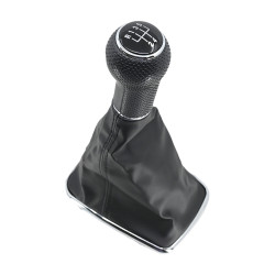 PERILLA VW JETTA A4 00-06 VW GOLF A4 99-06 FUNDA CON PERILLA NEGRA/CROMO 5 VELOCIDADES VINIPIEL TIPO ORIGINAL CHN 1J0711113BL