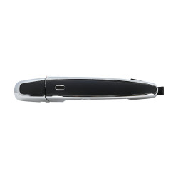 MANIJA EXTERIOR CV IMPALA 15-20 CV EQUINOX 18-21 CV MALIBU 16-19 CV CAMARO 16-24 SIN HOYO PARA LLAVE CON SENSOR 1 PIEZA 4 PINS LISA NEGRA/CROMO PLASTICO TWN HUSHAN Derecho Delantera