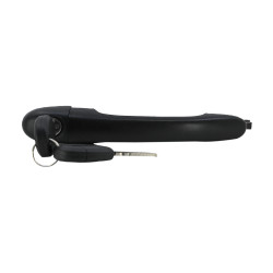 MANIJA EXTERIOR FT PALIO 05-18 FT STRADA 05-14 FT MOBI 17-18 DG 15-20 DG VISION 15-18 FT IDEA 10-16 CON HOYO CON CILINDRO Y LLAVES 1 PIEZA CORRUGADA NEGRA PLASTICO BRA GENERICA 735371638 Derecho Delantera