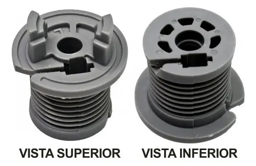 RODILLO ELEVADOR MANUAL CHEVROLET Spark Delantero-Trasero Mod. 11-21 Ø2.5 cm. Alto 2.8 cm. IZQUIERDO