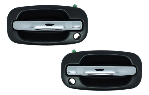99-06 Silverado Manijas Exteriores Negro / Cromo 2 Piezas