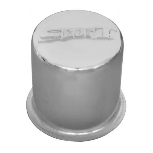 TAPACUBO RIN CHEVROLET Camta. Grabado Sport Lamina Cromada Ø=7.8 cm Alto 8.1 cm (Jgo. 4 pzas)