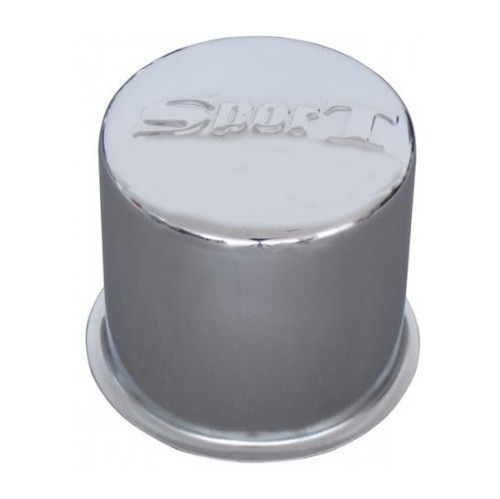 TAPACUBO RIN CHEVROLET Camta. Cheyenne Grabado Sport Lamina Cromada Ø=8.1 cm Alto 7.9 cm (Jgo. 4 pzas)