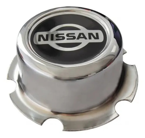 TAPACUBO RIN NISSAN Camta. 6 Birlos Lamina Cromada Ø=10.5 cm Alto 5 cm (Jgo. 4 pzas)