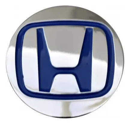CENTRO DE RIN HONDA Plastico 56 mm. (Jgo. 4 pzas) AZUL-CROMO