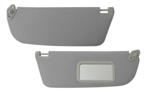 94-12 Chevrolet Chevy Par Viseras Tela Gris Con 1 Espejo 2ps