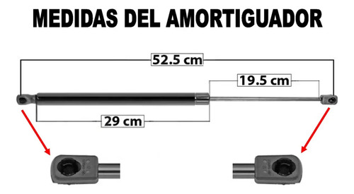 09-17 Chevrolet Traverse Amortiguadores Cajuela 2 Piezas