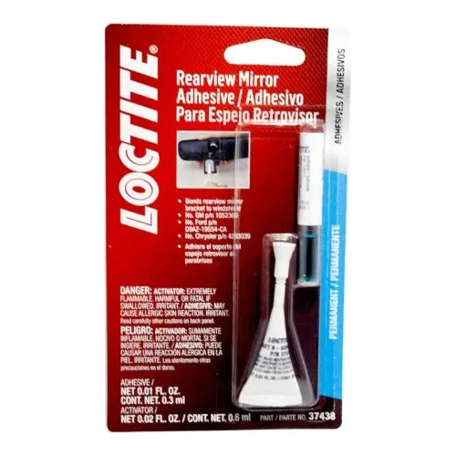 ADHESIVO PARA PLACA ESPEJOS INTERIORES LOCTITE individual 0.6 ml c/u
