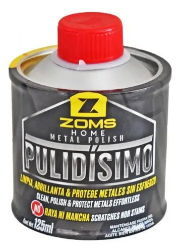 PULIMENTO DE METALES ZOMS Aluminio-Bronce-Cobre-Niquel 125ml