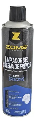 LIMPIADOR DEL SISTEMA DE FRENOS ZOMS 500ml