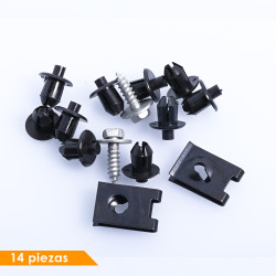 (14 PZ) KIT GRAPAS GUARDAFANGO DELANTERO CV CHEVY 94-03