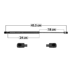 AMORTIGUADOR 5TA PUERTA FD FOCUS ZX3 00-05 45.5 24 18 ENTRADA TIPO 9 ENTRADA 2 TIPO 9 650 146.13 66.28 710 159.61 72.4 SPART 7985 TUR Derecho/Izquierdo