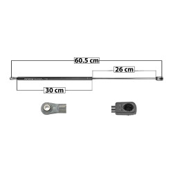 AMORTIGUADOR VIDRIO TRASERO CV BLAZER (S10) 95-04 60.5 30 26 ENTRADA TIPO 7 ENTRADA 2 TIPO 9 210 47.21 21.41 150 33.72 15.3 SPART 6033 TUR