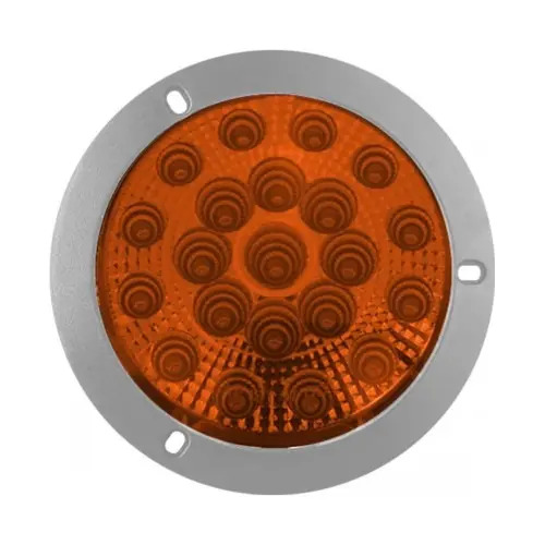 PLAFON REDONDO con Bisel Cromado 21 Leds Ambar 10.2 cm TUNIX
