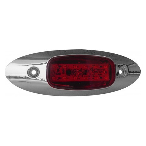 PLAFON OVALADO Bisel Cormado 12 leds ESTROBO 14 CM x 5 cm ROJO