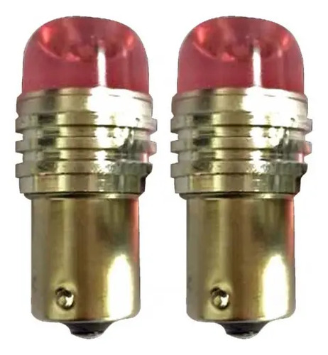 FOCO LED Base 1141 Acrilico 1 Polo con 3 Leds ROJO (2 Piezas)