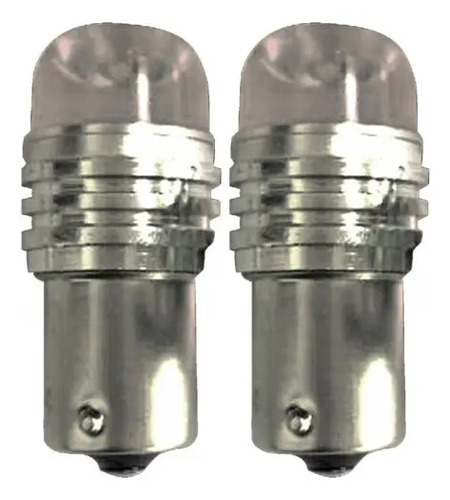 FOCO LED Base 1034 Acrilico 2 Polos con 3 Leds BLANCO (2 Piezas)