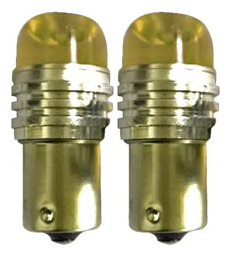 FOCO LED Base 1034 Acrilico 2 Polos con 3 Leds AMARILLO (2 Piezas)