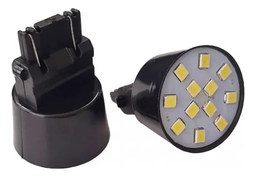 FOCO LED Base 3157 2 Polos con 12 Leds BLANCO (2 Piezas)
