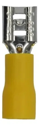 TERMINAL PARA CABLE AISLADA DE ENCHUFE Hembra Amarilla (50 pzas)