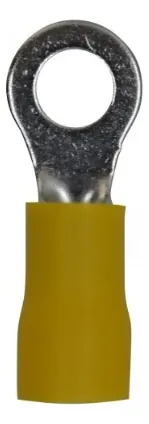 TERMINAL PARA CABLE AISLADA DE OJO 3/16" Amarilla (50 pzas)