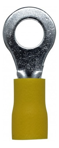 TERMINAL PARA CABLE AISLADA REDONDA DE OJO 1/4" Amarilla (50 pzas)