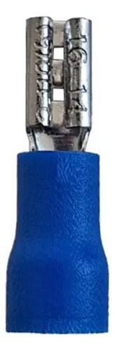 TERMINAL PARA CABLE AISLADA DE ENCHUFE Hembra 4mm Azul Mini (50 pzas)