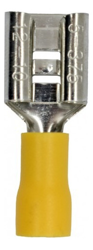 TERMINAL PARA CABLE AISLADA DE ENCHUFE Hembra 9.5 mm. Amarilla (50 pzas)